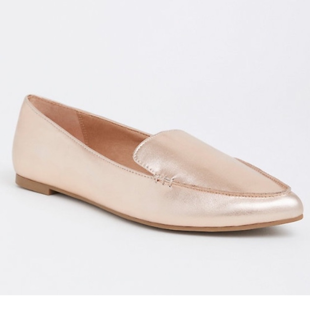 Gorgeous Rose Gold Pointed Tor Loafer WW